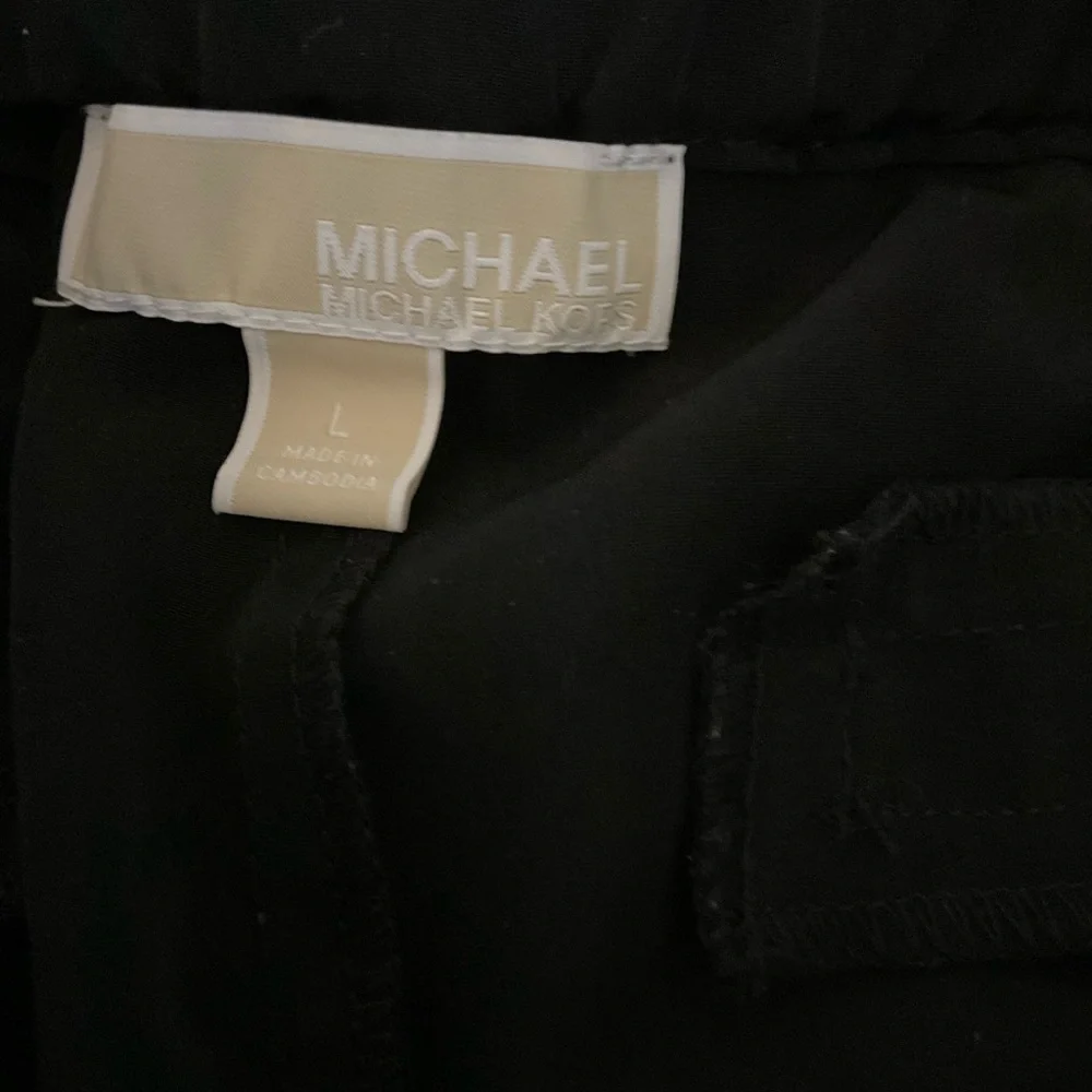 MICHAEL Michael Kors Black Sweatpants with Drawstring Waist